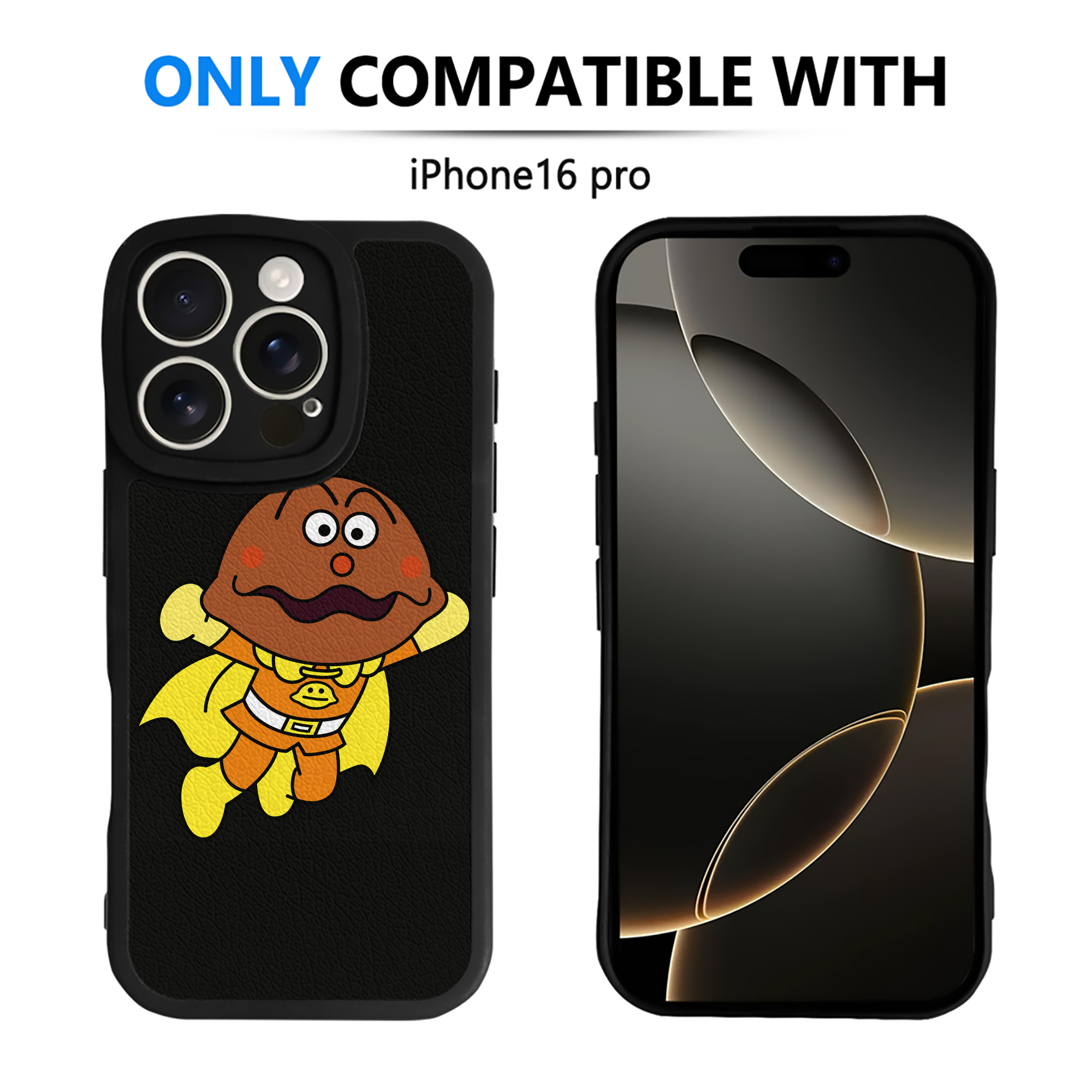 （画像用） アンパンマン Anpanman 【iPhone 16シリーズ対応】シリコンスマホケース（レザー調） 材質：シリコン
